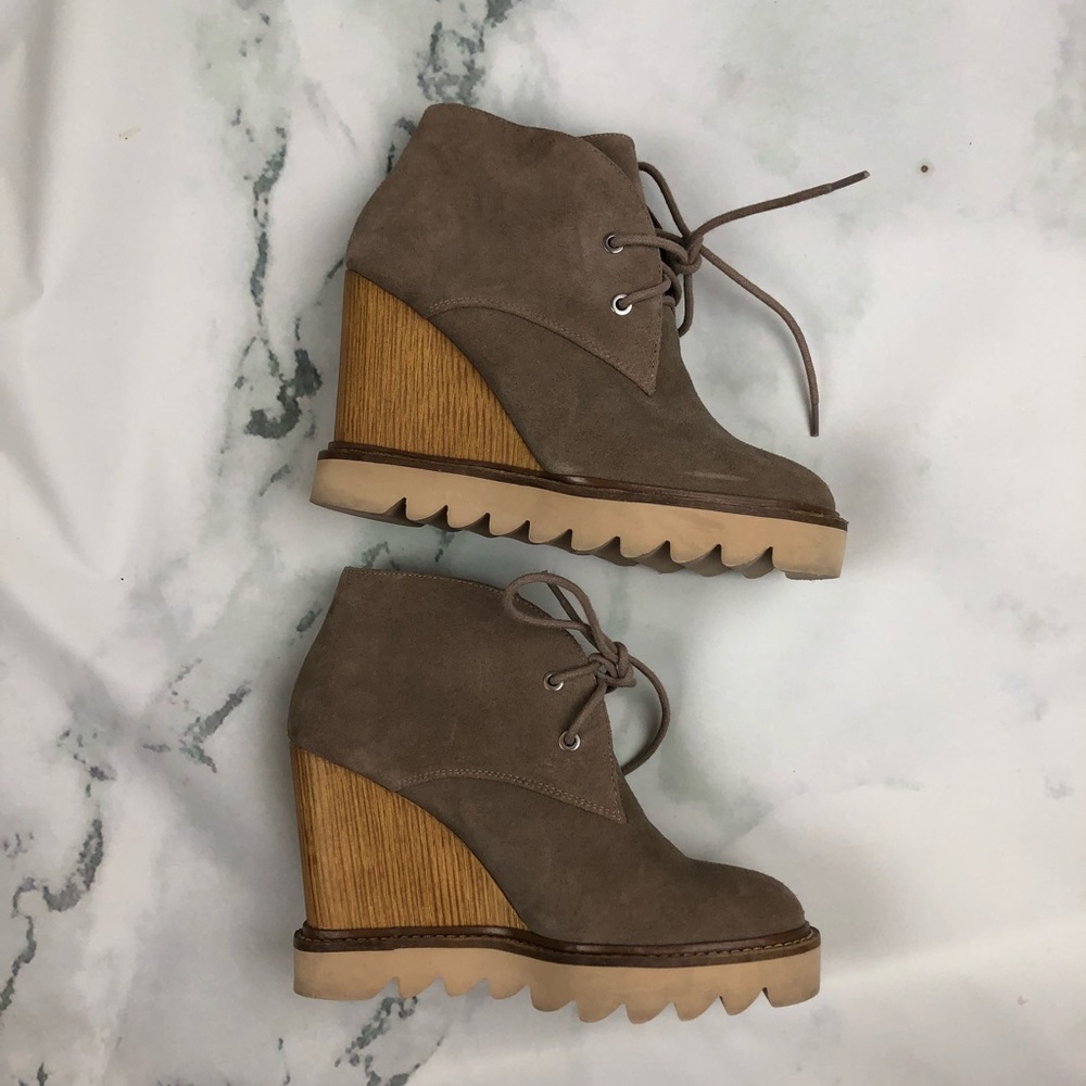 BCBGENERATION “Nariska” Suade Wedge Bootie